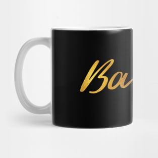 Bailey Name Hand Lettering in Faux Gold Letters Mug